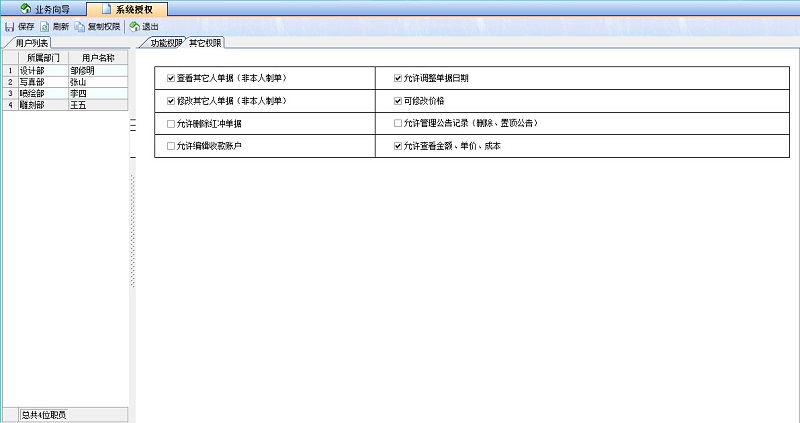 廣告公司管理系統(tǒng)系統(tǒng)權限