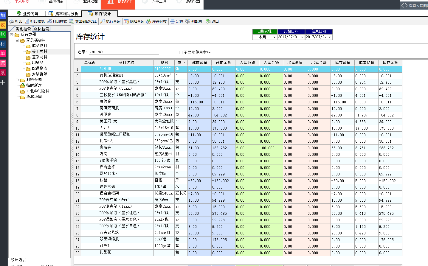 廣告公司管理軟件庫(kù)存管理